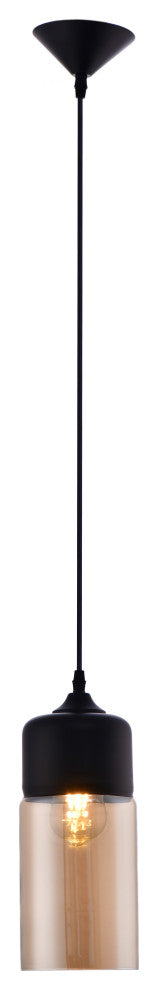 Lazzur Besbre 1 Light 5" Matte Black Pendant