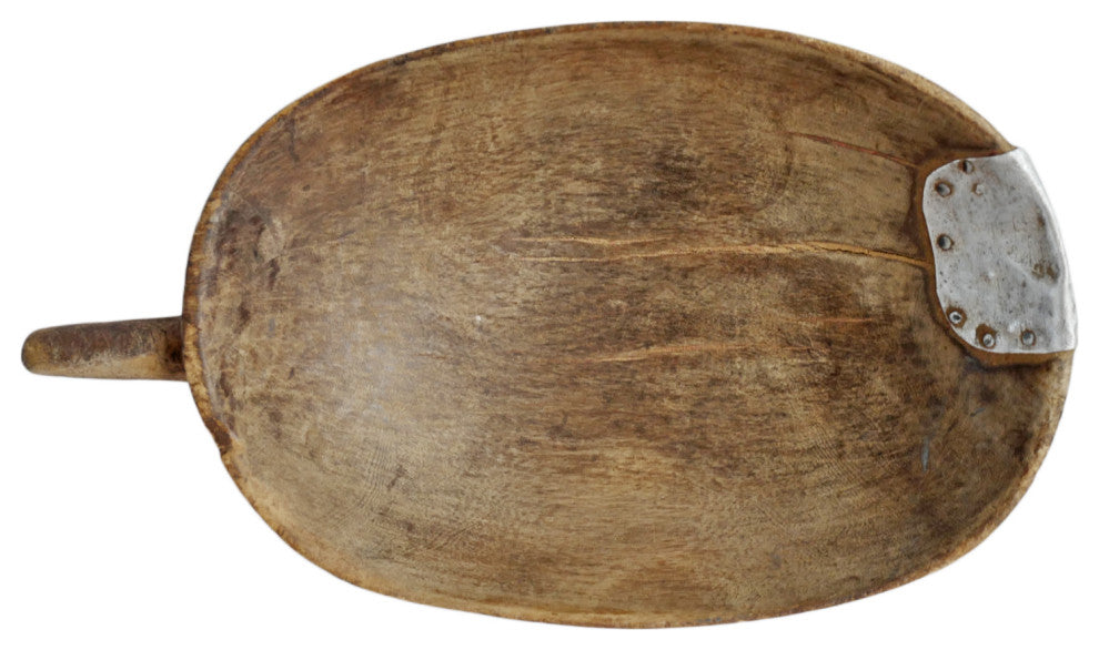Consigned Hutu Burundi Wood Scoop Bowl 6