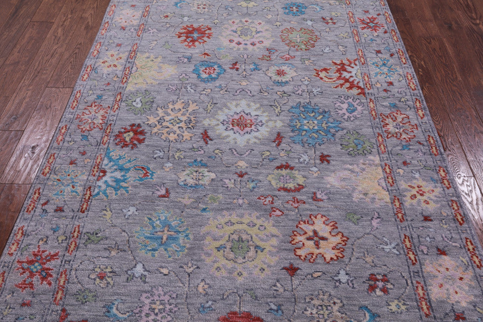 5' 2" X 8' 1" Turkish Oushak Hand Knotted Wool Rug - Q13470