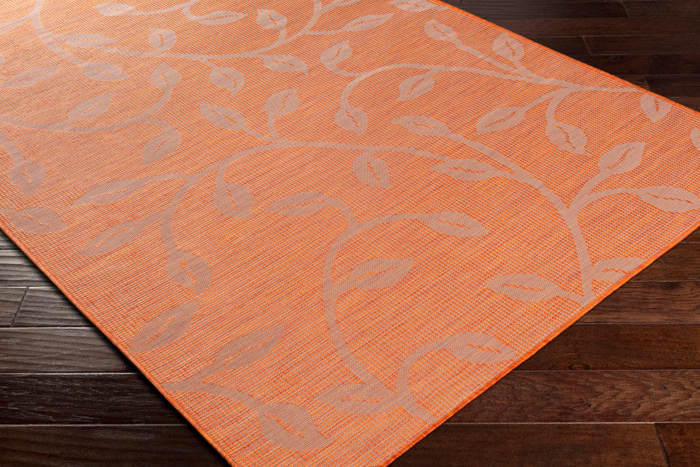 Pasadena 7'8" x 10' Orange Indoor/Outdoor Rug