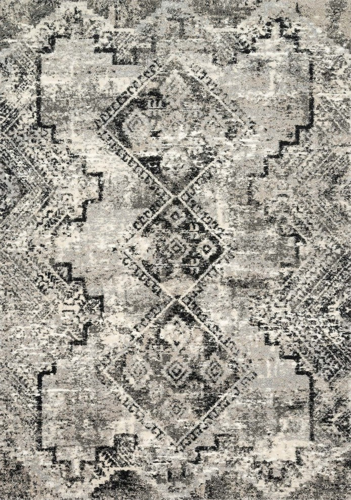 Gray / Black Viera VR-10 Area Rug by Loloi, 8''-11" x 12''-5"