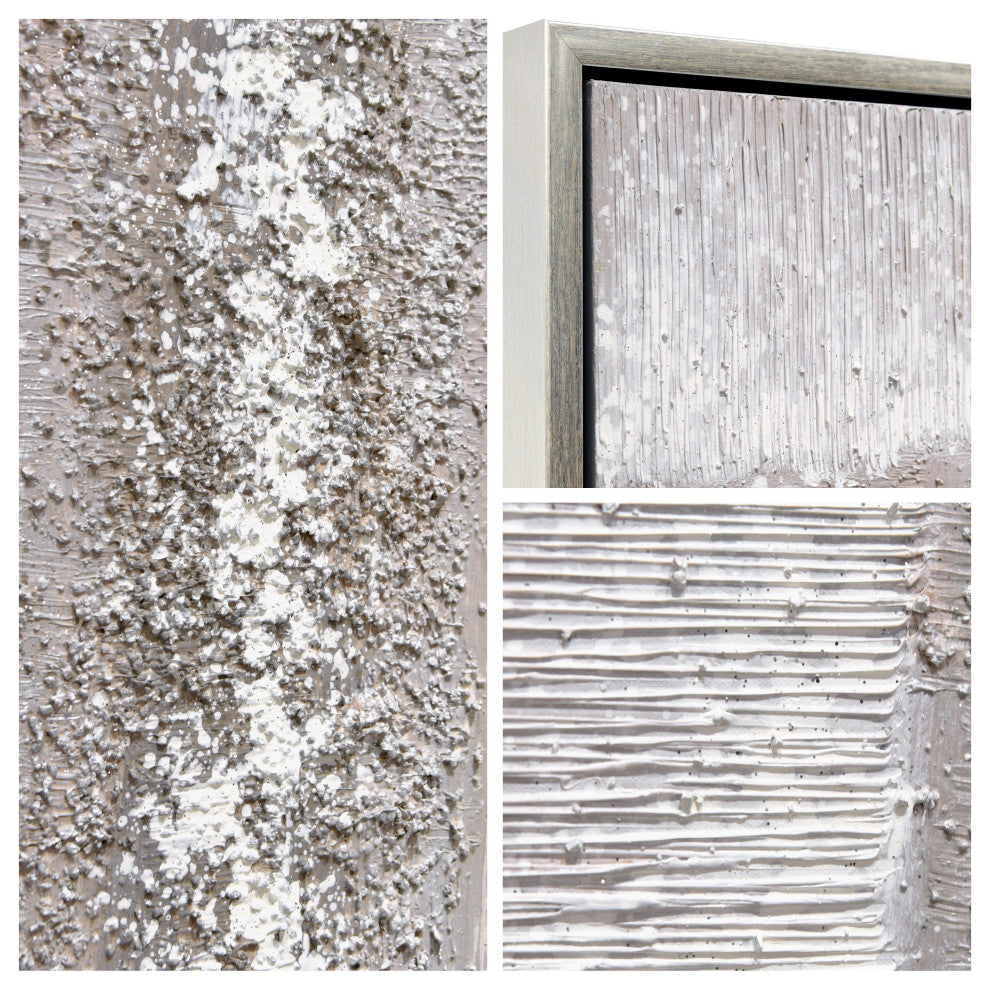 Sandpath Abstract Textured Metallic Hand Painted Canvas Wall Art, Mar-Cb7448-2448f
