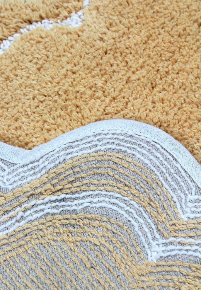 Allure Collection Absorbent Cotton Machine Washable Rug 17"x24", Yellow