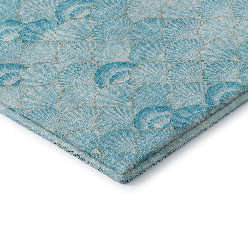 Addison Premium Washable Mayfield AMF181 Teal 2'6" x 3'10" Rug