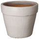 Round Flower Pot, Distressed White 22x20
