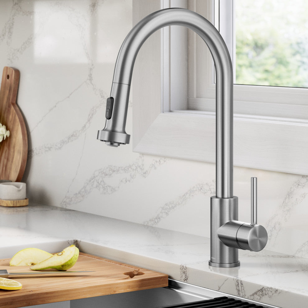 Bolden 2-Function Pull-Down 1-Handle Kitchen Faucet, Spot-Free Stainless Steel