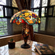 Chloe-Lighting 3-Light Tiffany Style Dragonfly Double Lit Table Lamp