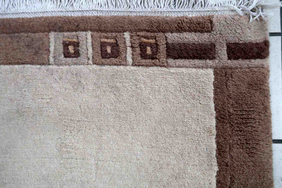 Handmade Vintage Tibetan Khaden Rug 2'x4', 64cmx124cm 1970s
