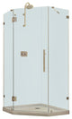 Prism Lux Frameless Hinged Shower Enclosure, Chrome, 38"x38"
