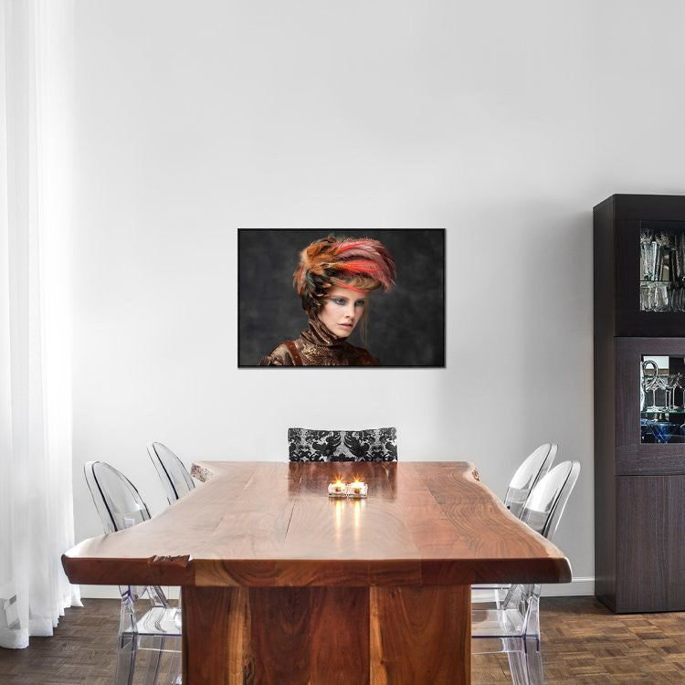 "Feathers" Framed Canvas Giclee by Bartjan Nieuwerf, 37x25"