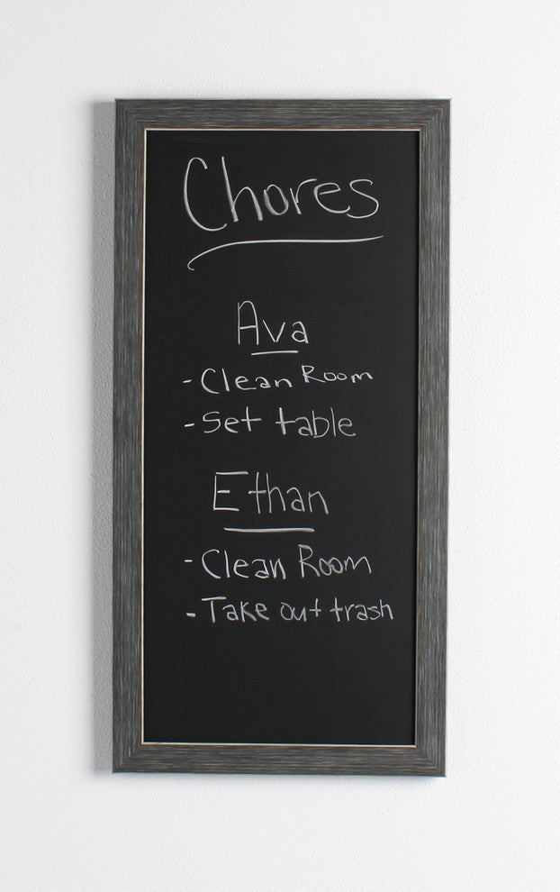 Wyeth Framed Magnetic Chalkboard Wall Organization Board, Gray