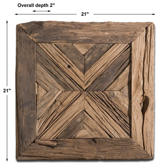 Uttermost Rennick Reclaimed Wood Wall Art, 21"x21"