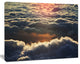 Heavy Dark Clouds At Sunset, Floral Canvas Art Print, 20"x12"