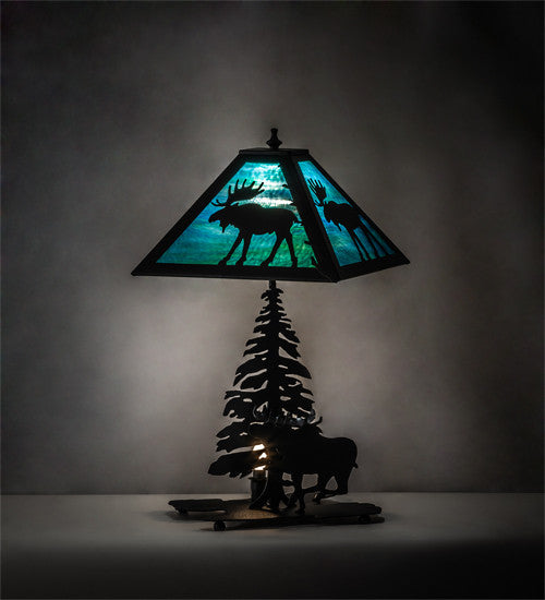 21 High Lone Moose Table Lamp