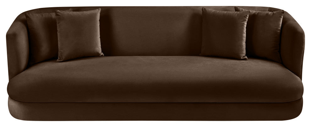 Alder Upholstered Chair, Brown, Velvet, Sofa