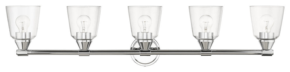 Catania 5-Light Polished Chrome Large Vanity Sconce
