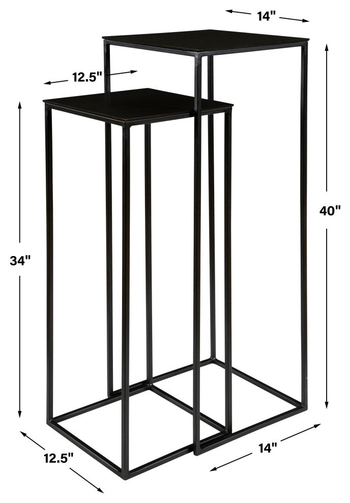 Uttermost Coreene Nesting Pedestal Tables, Set of 2