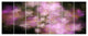 Perfect Pink Starry Sky, Abstract Canvas Art Print, 83"x32", 7 Panels