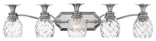 Hinkley Plantation Extra Large Five Light Vanity, Polished Antique Nickel
