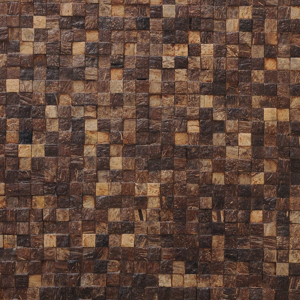 East at Main Fantasy Espresso Coconut Shell Wall Tile