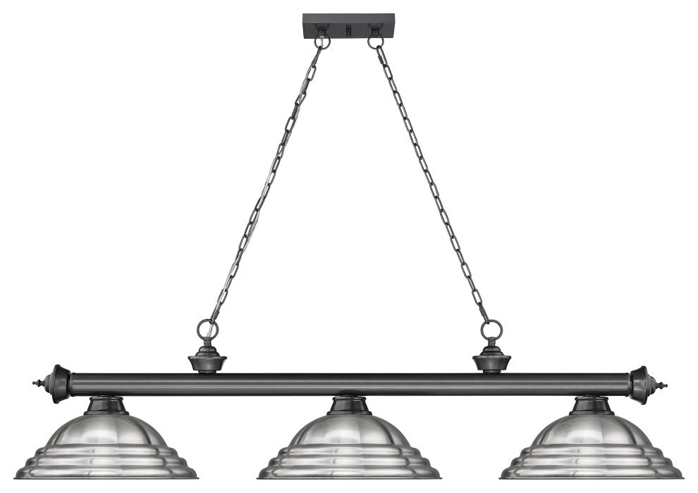 Zlite 2306-3BP-SBN 3-Light Billiard, Brushed Nickel