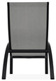 Kendall Sling Stackable Outdoor Lounge Chair, Alloy/Black