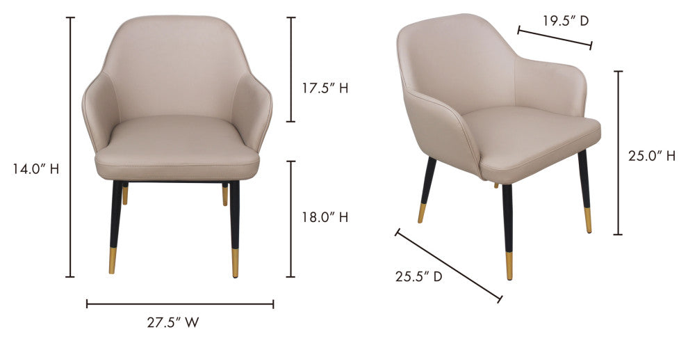 Retro Berlin Accent Chair - Beige