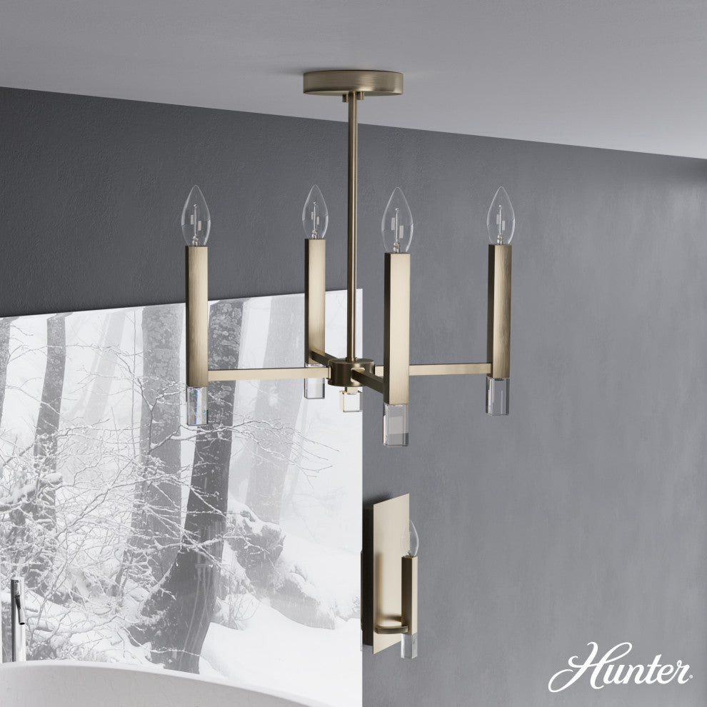 Hunter Sunjai Alturas Gold 4 Light Pendant Ceiling Light