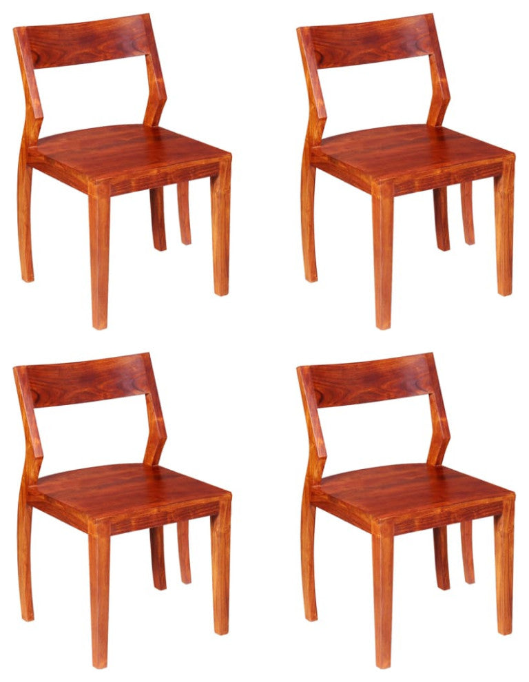 vidaXL Dining Chairs 4 pcs Solid Acacia Wood Sheesham