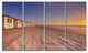 Laguna Canapa Bolivia at Sunset, Modern Landscape Canvas Art, 48"x28", 4 Panels