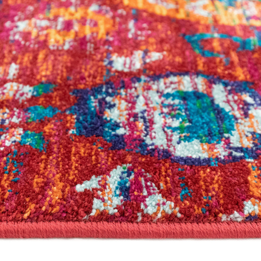 Fiesta Medallions Indoor Rug Red 8'10"x11'9"