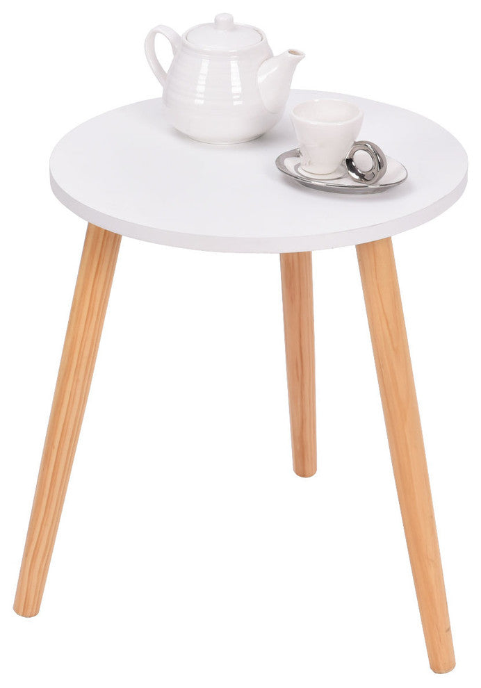 Costway Modern Round Coffee Tea Side Sofa Table Living Room Furniture Home