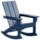 WestinTrends Modern Adirondack Outdoor Patio Rocking Chair, Porch Rocker, Navy Blue