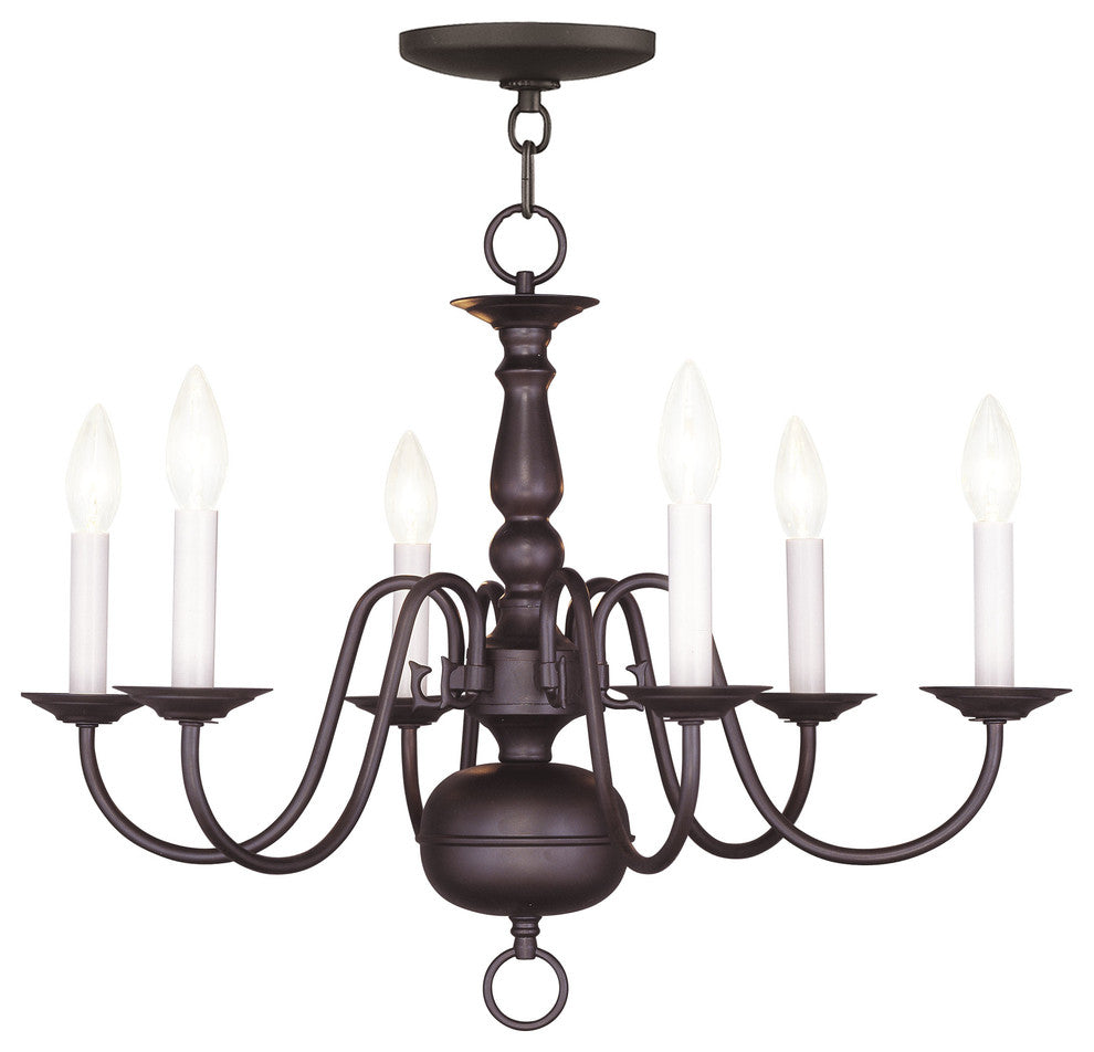 Williamsburgh Chandelier, Imperial Bronze and Bronze
