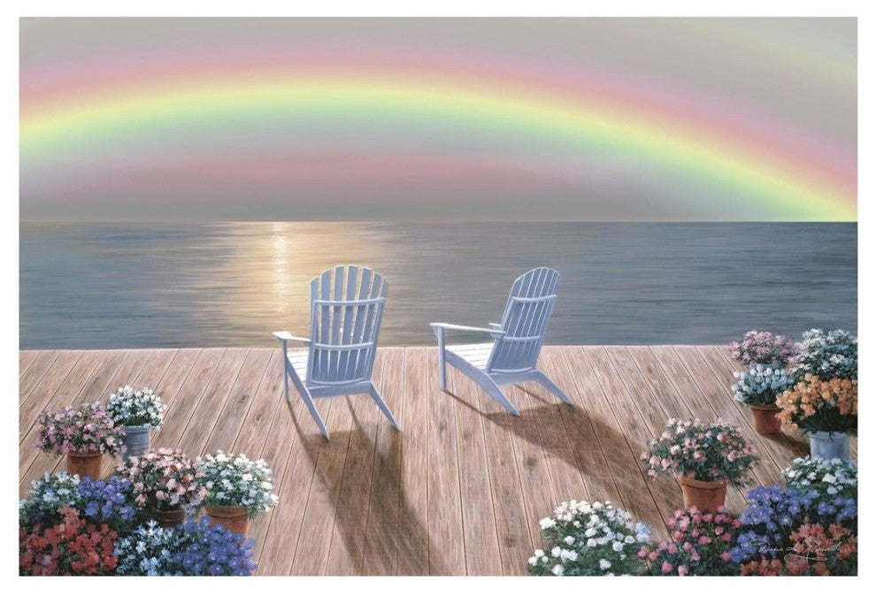 "Rainbow Wishes" Digital Paper Print by Diane Romanello, 32"x22"