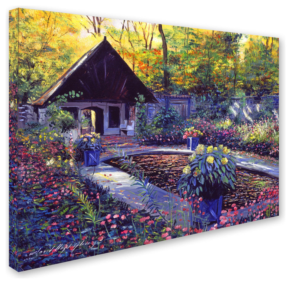 David Lloyd Glover 'Blue Garden Impression' Canvas Art, 35"x47"