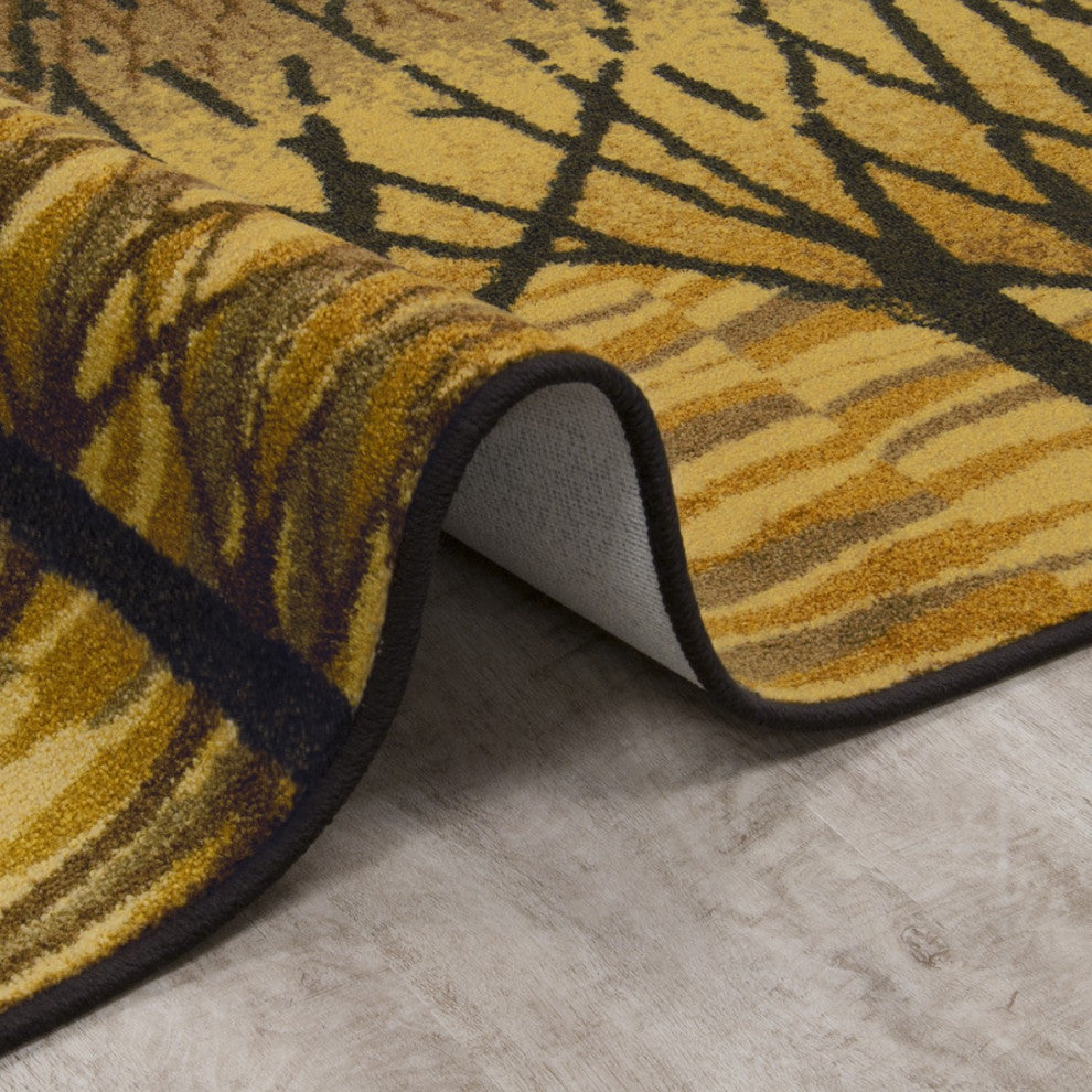 Woodland Way 5'4" X 7'8" Area Rug, Color Goldenrod