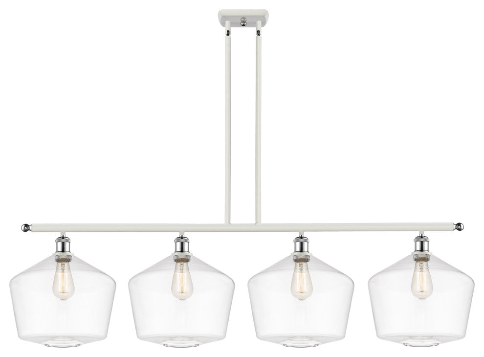 Innovations 516-4I-WPC-G652-12 4-Light Island Light, White, Polished Chrome