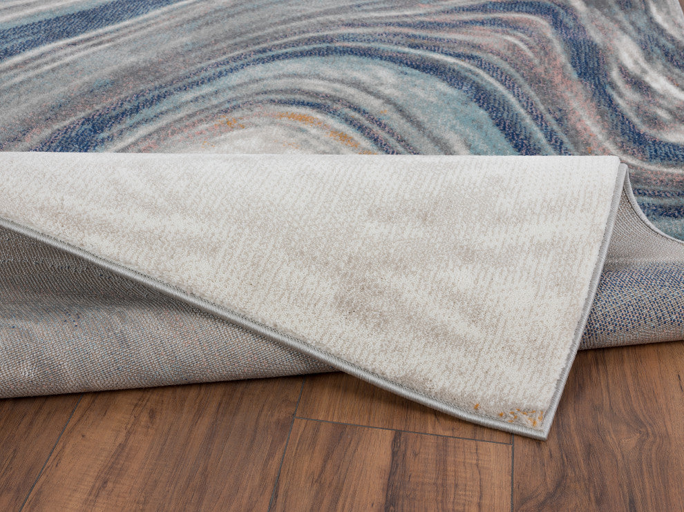 Abani Porto Collection PRT200A Contemporary Liquid Metal Area Rug