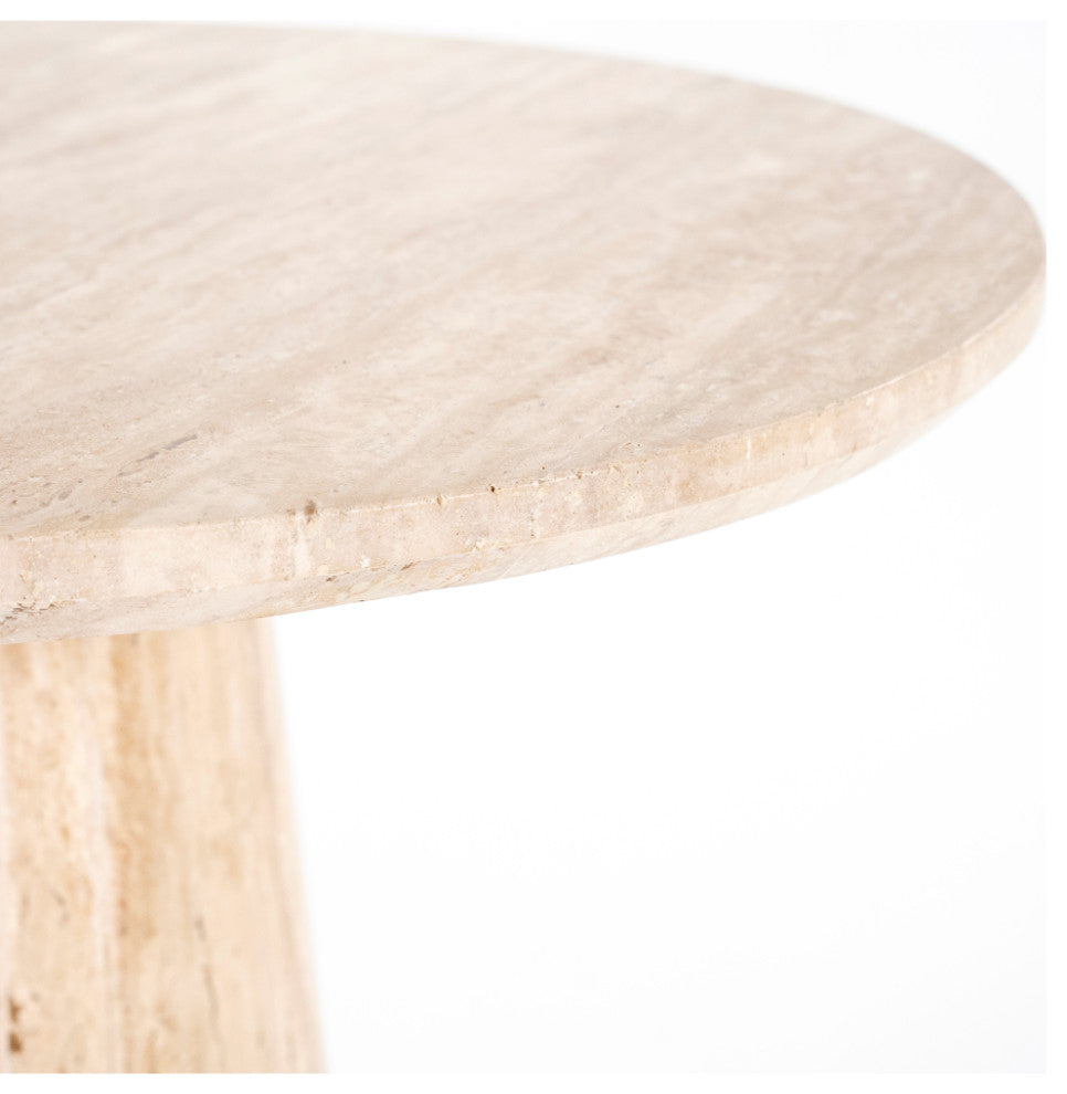 Travertine Pedestal Dining Table | Eleonora Aime, Large