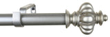 1" Diameter Regina Curtain Rod, 48"-84", Pewter