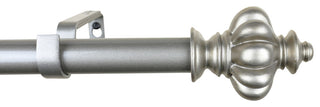 1" Diameter Regina Curtain Rod, 48"-84", Pewter