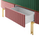 Console Entry Table Sideboard, Green White, Velvet, Modern, Mid Century Lounge