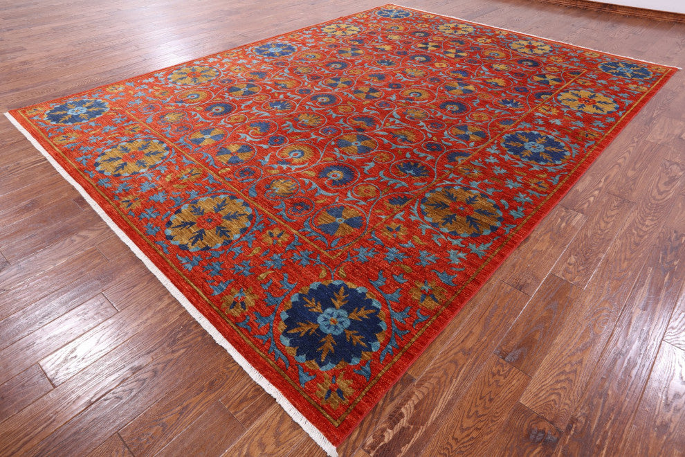 9' 2" X 12' 3" William Morris Handmade Wool Rug Q7209