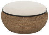 Island Straw Storage Ottoman / Coffee Table