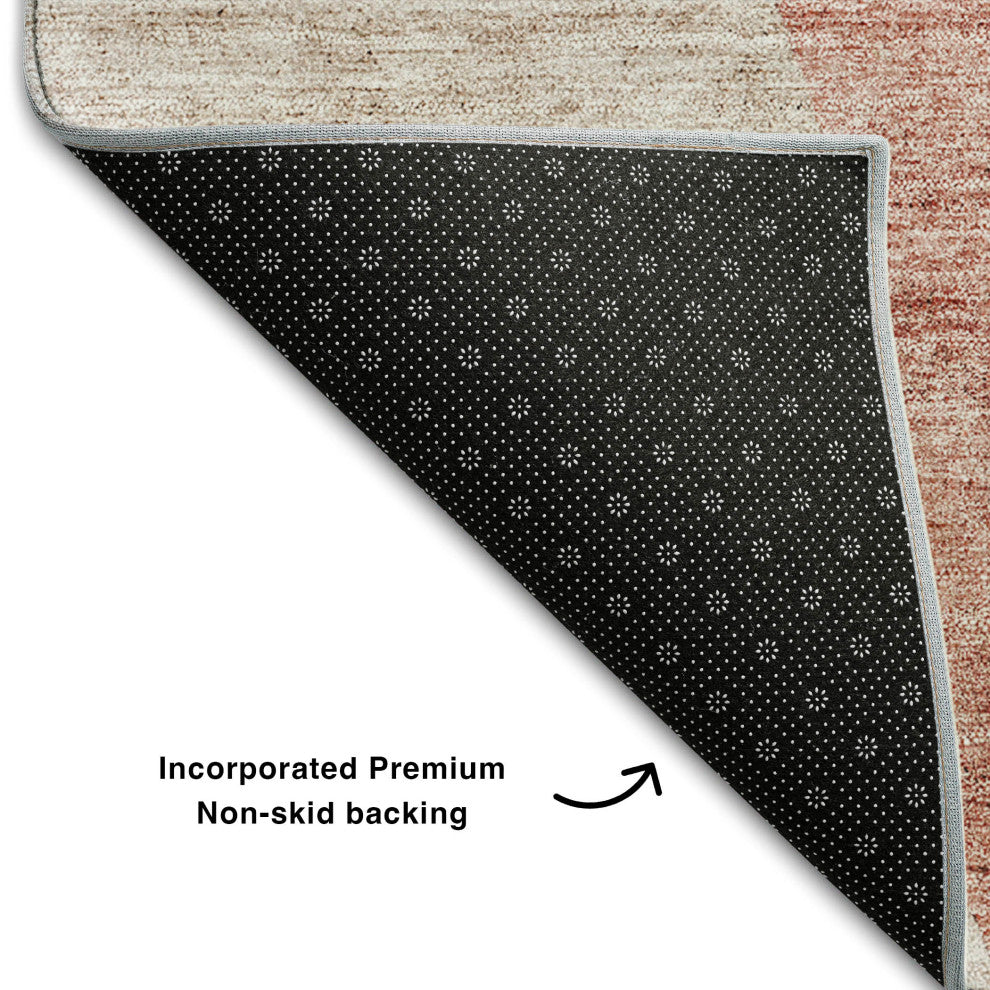 Premium Machine Washable Mayfield AMF665 Blush 1'8" x 2'6" Rug