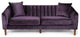 Susan Contemporary Velvet 3-Seater Sofa, Blackberry/Dark Brown