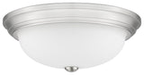 3 Light 15" Brushed Nickel Flushmount