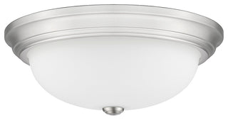 3 Light 15" Brushed Nickel Flushmount