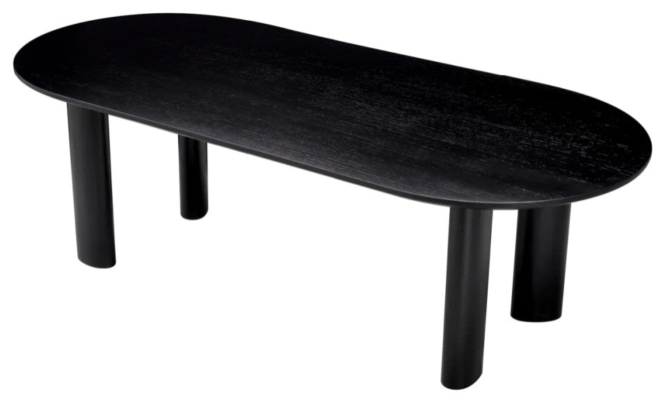 Oak Oval Dining Table S | Eichholtz Mogador, Black
